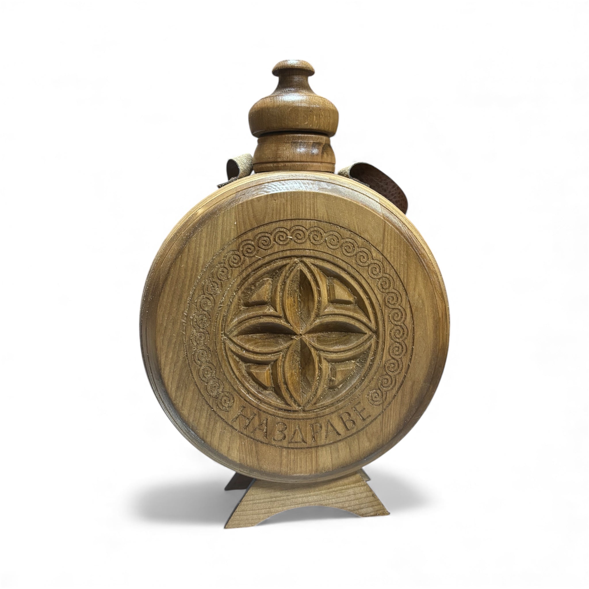 Дървена ръчно изработена бъклица – „Наздраве“