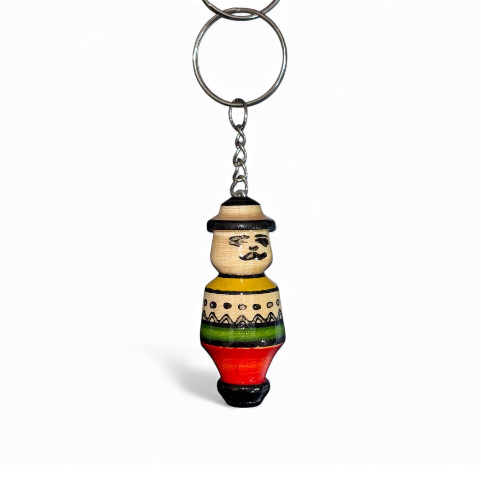 Дървен ключодържател „Фигурка – Ръчна изработка“