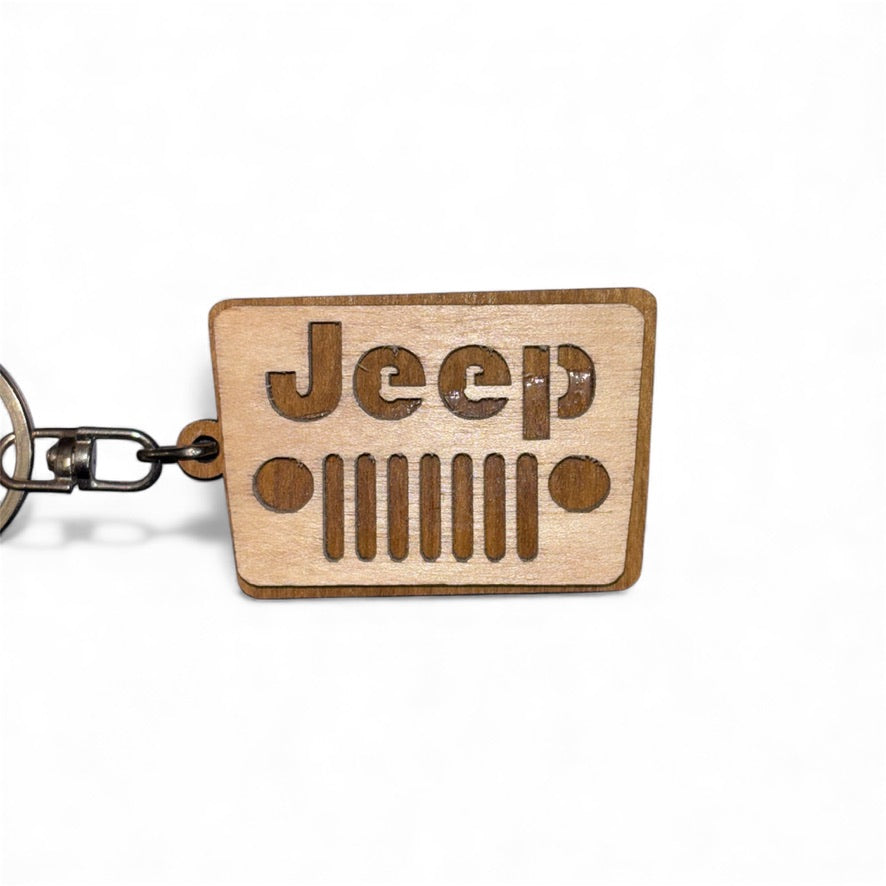 Дървен ключодържател JEEP
