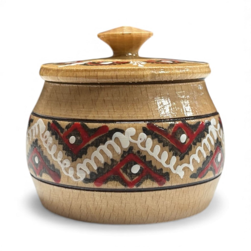 Дървена ръчно изработена кутийка за подправки