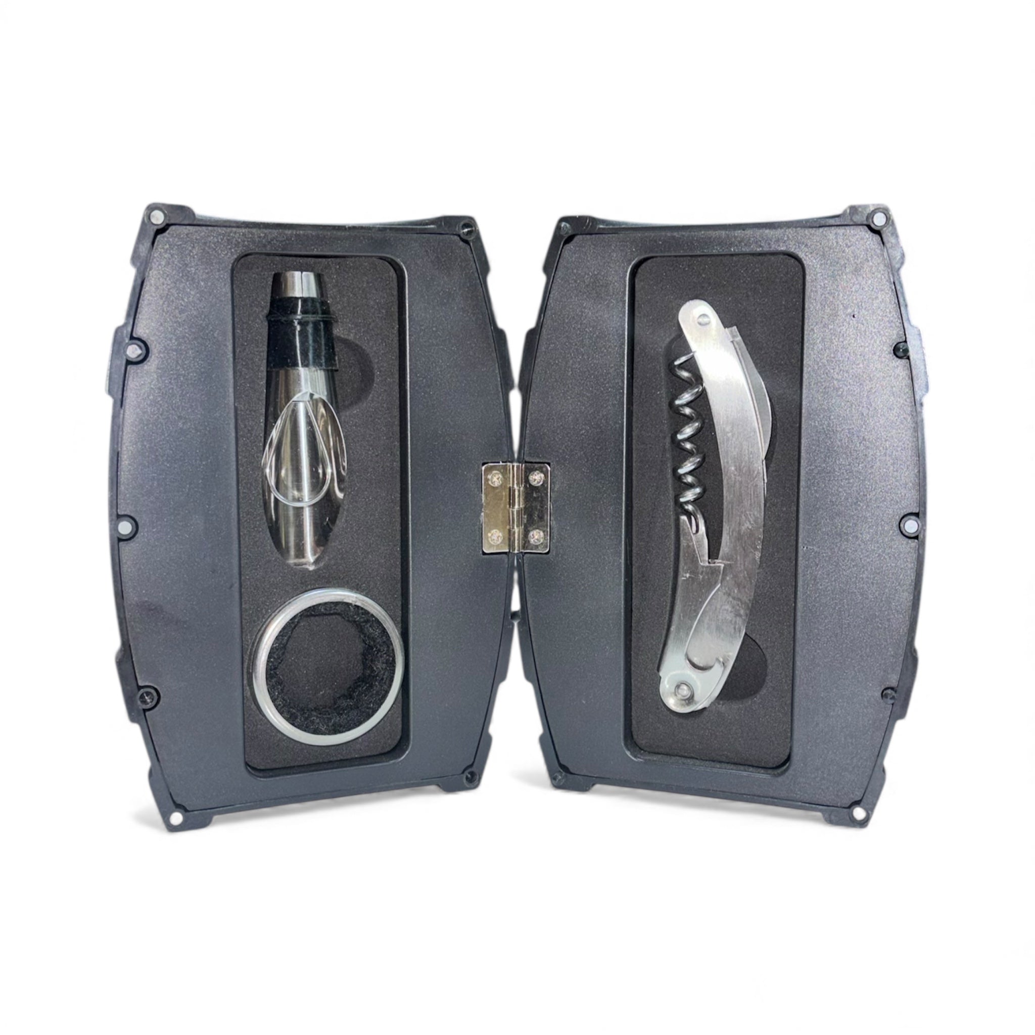 Подаръчен комплект аксесоари за вино във форма на бъчва