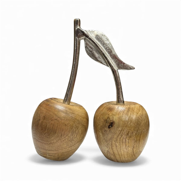 Декоративна фигура – Дървени череши с метална дръжка