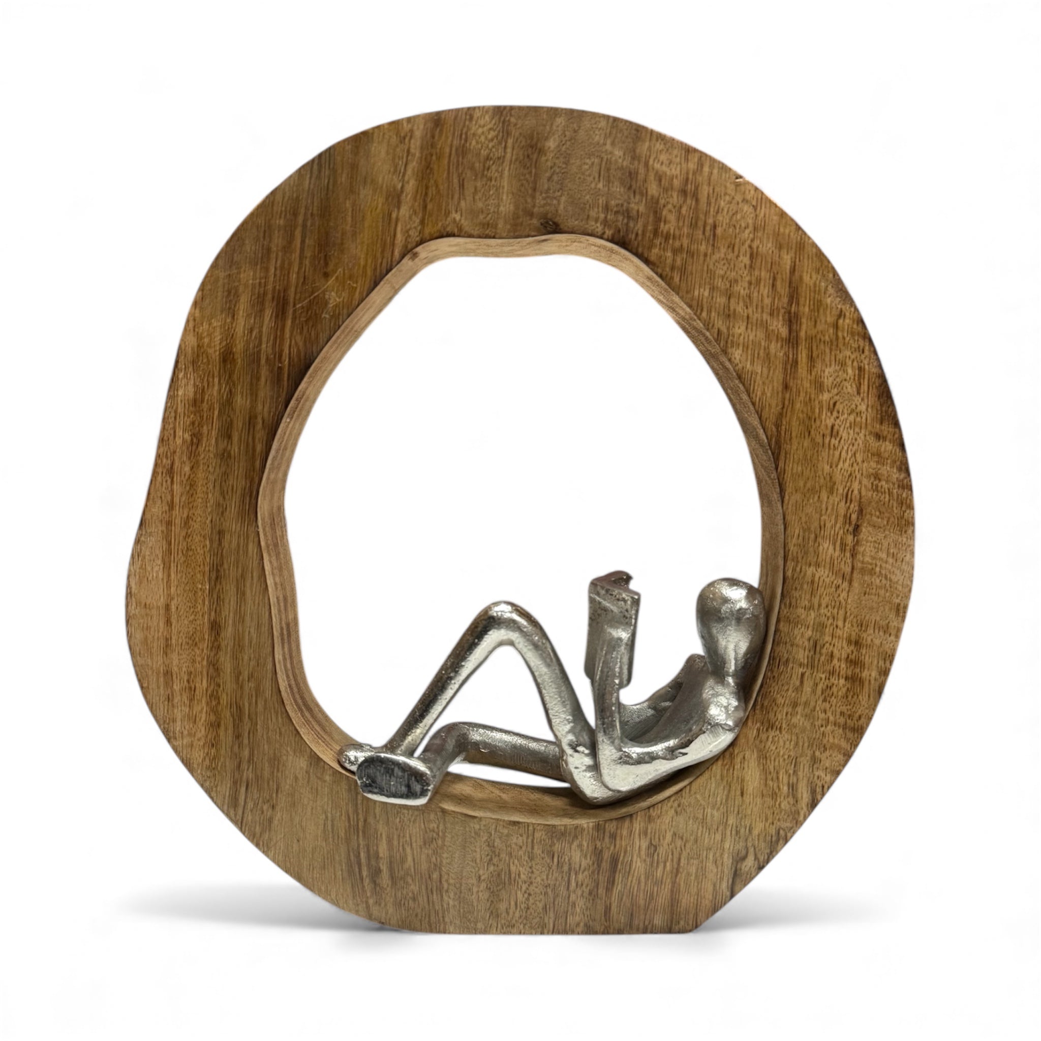 Фигура – Четящ човек в дървена рамка