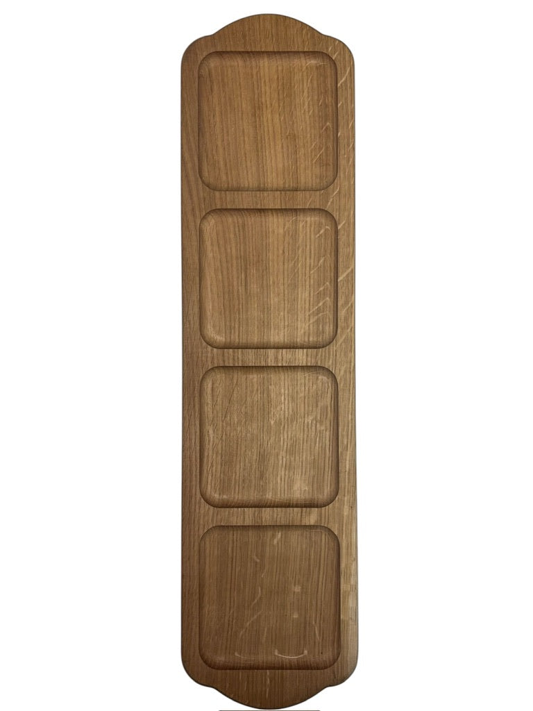 Дървен поднос с четири отделения