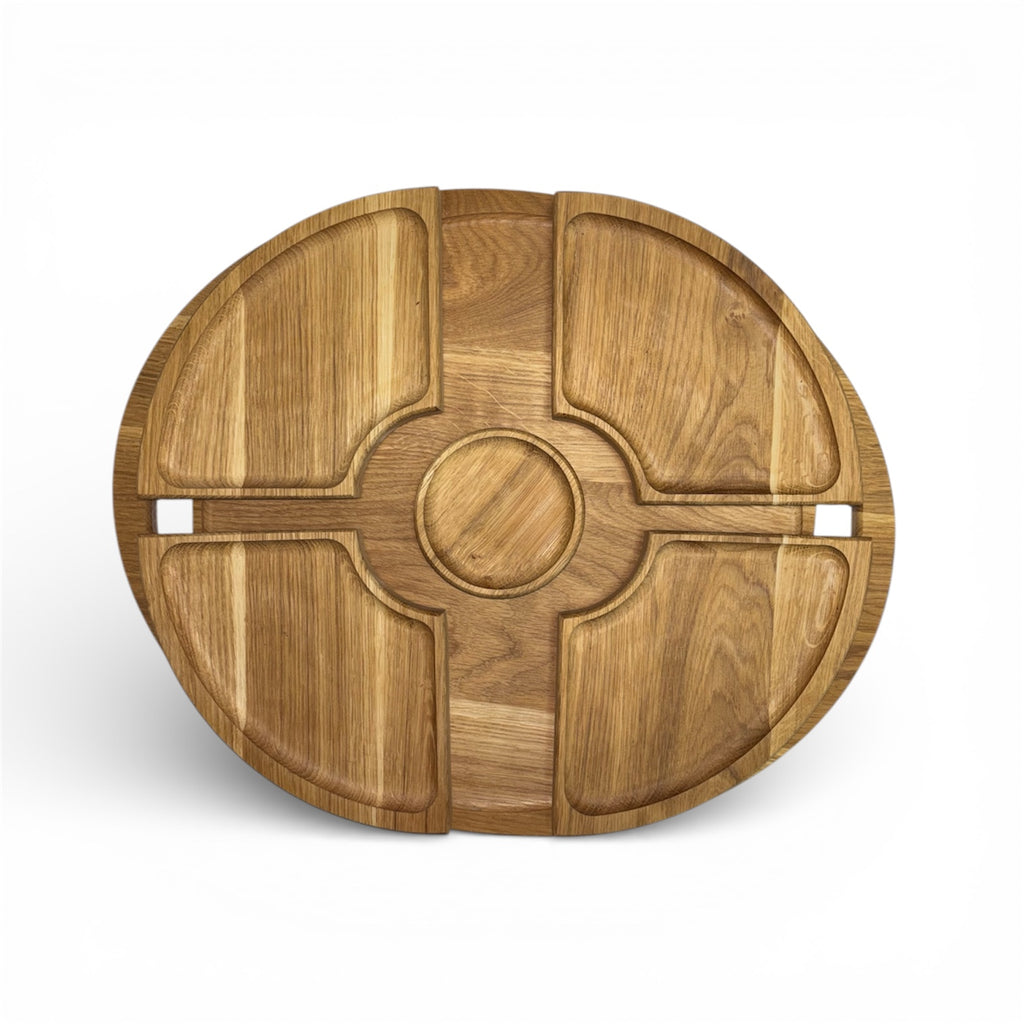 Дървено плато с подвижни секции и дръжки