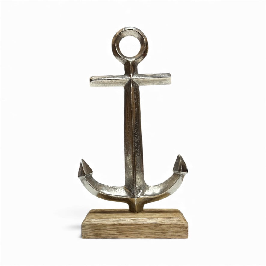 Декоративна фигура – Котва върху дървена основа