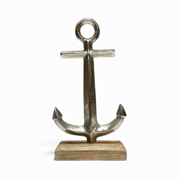 Декоративна фигура – Котва върху дървена основа