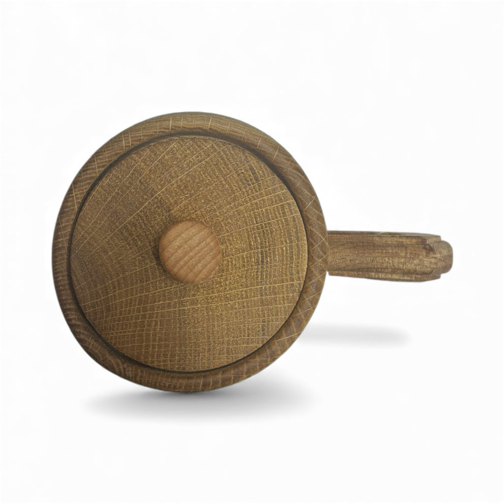 Дървена ръчно изработена кутийка с дръжка – тип „канче“