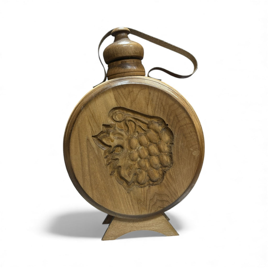 Дървена ръчно изработена бъклица – „Bulgaria“ с роза