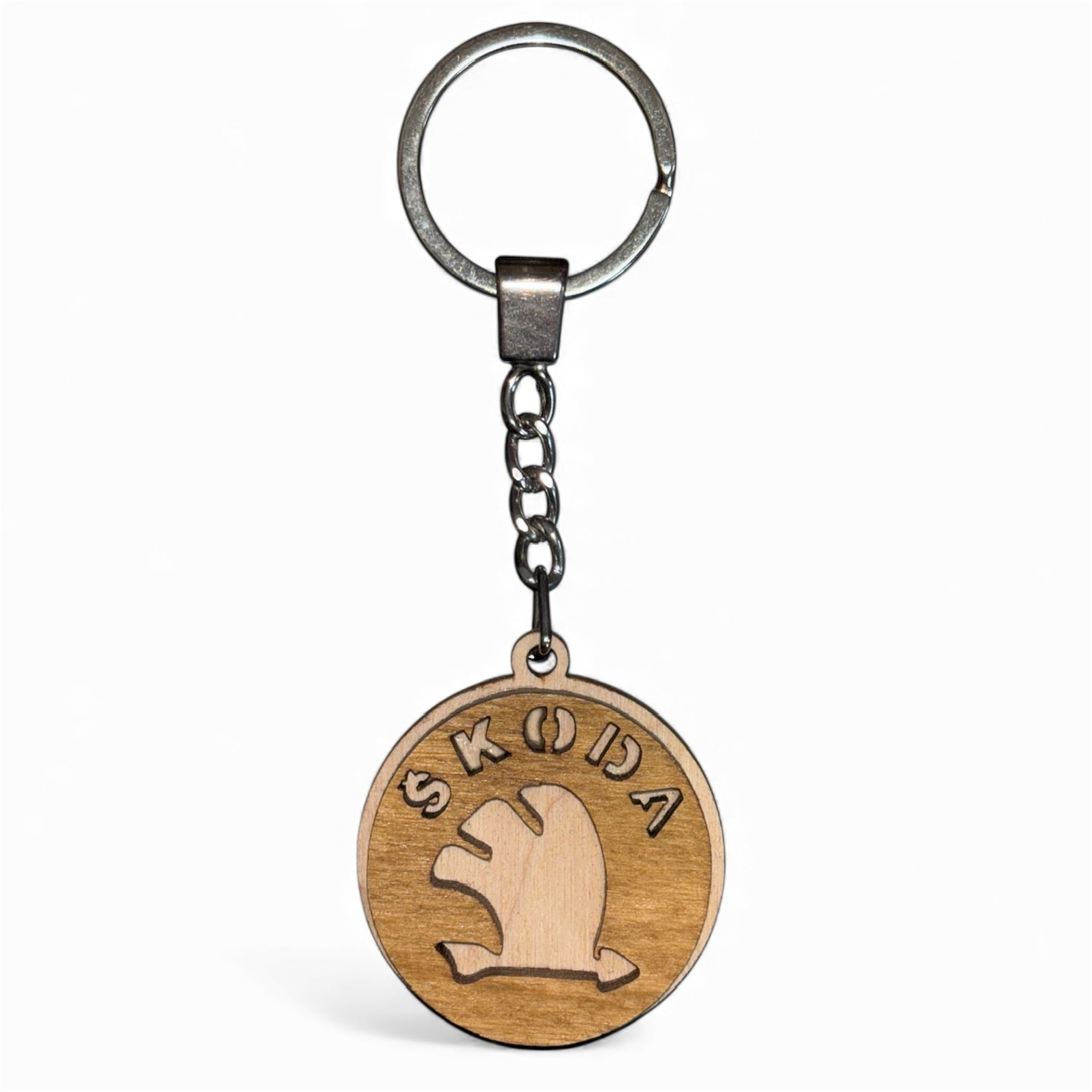 Дървен ключодържател SKODA