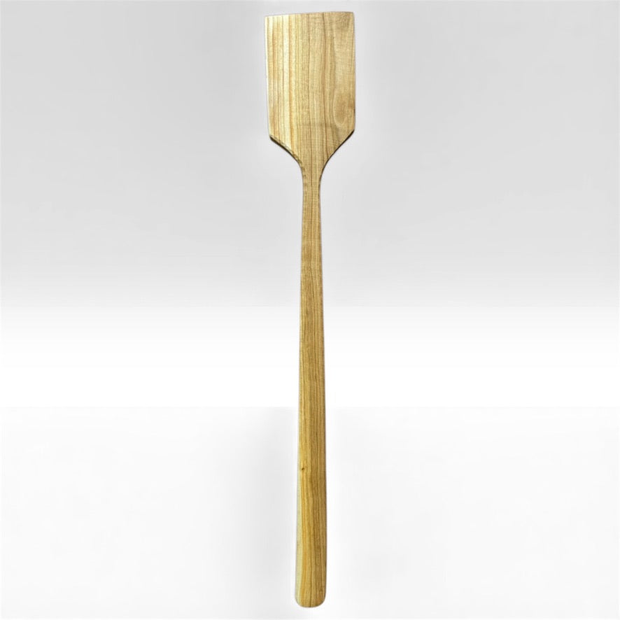 Дървена кухненска шпатула с дълга дръжка