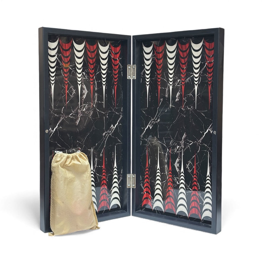 Табла и шах – Черна мраморна серия