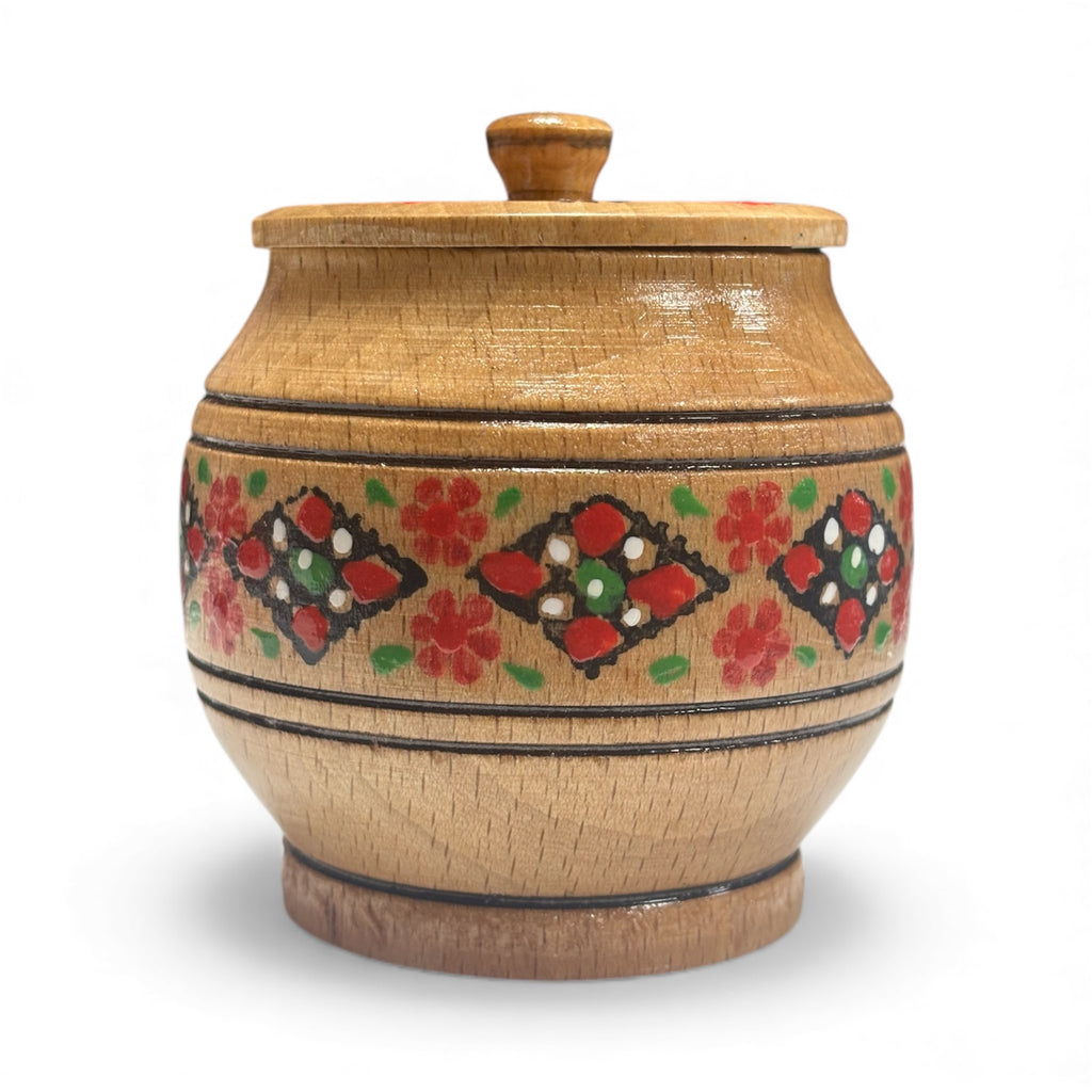 Дървена ръчно изработена кутийка за подправки