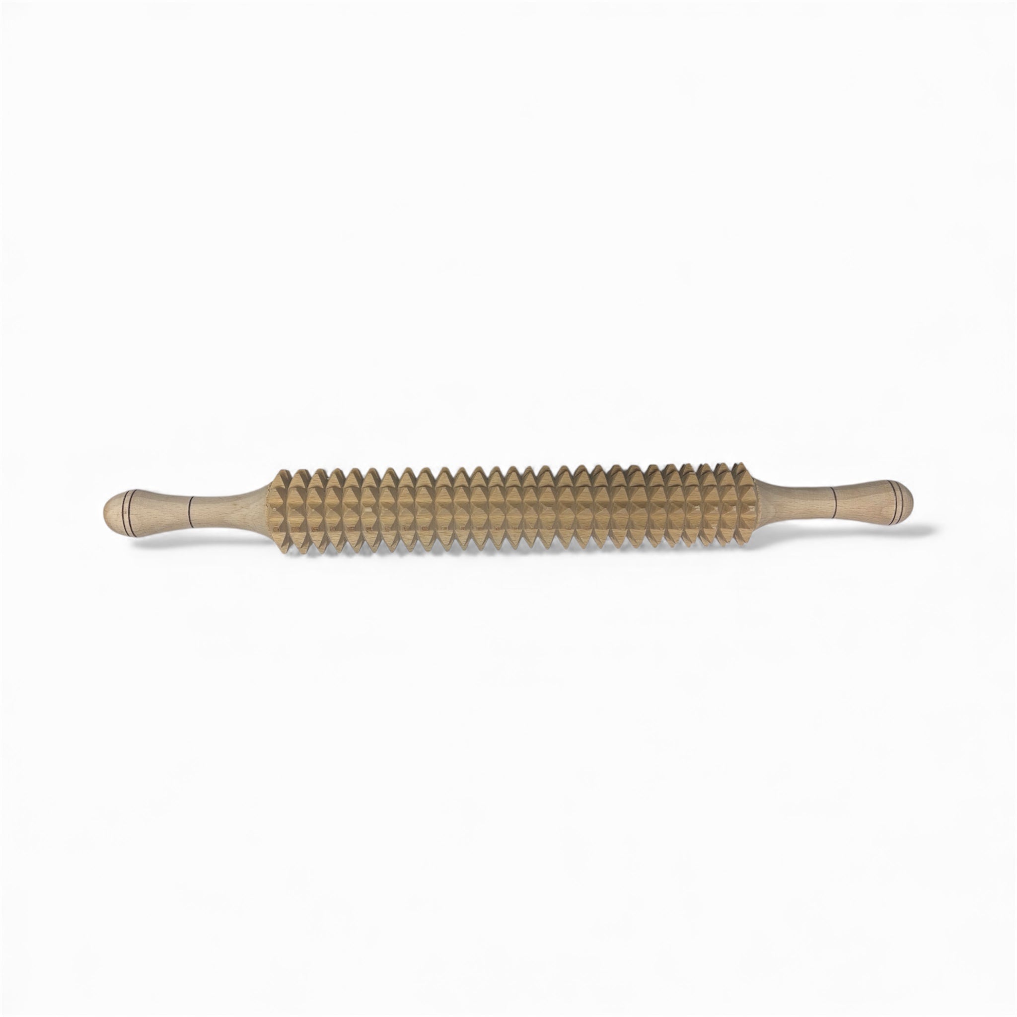 Дървен масажен валяк с дръжки