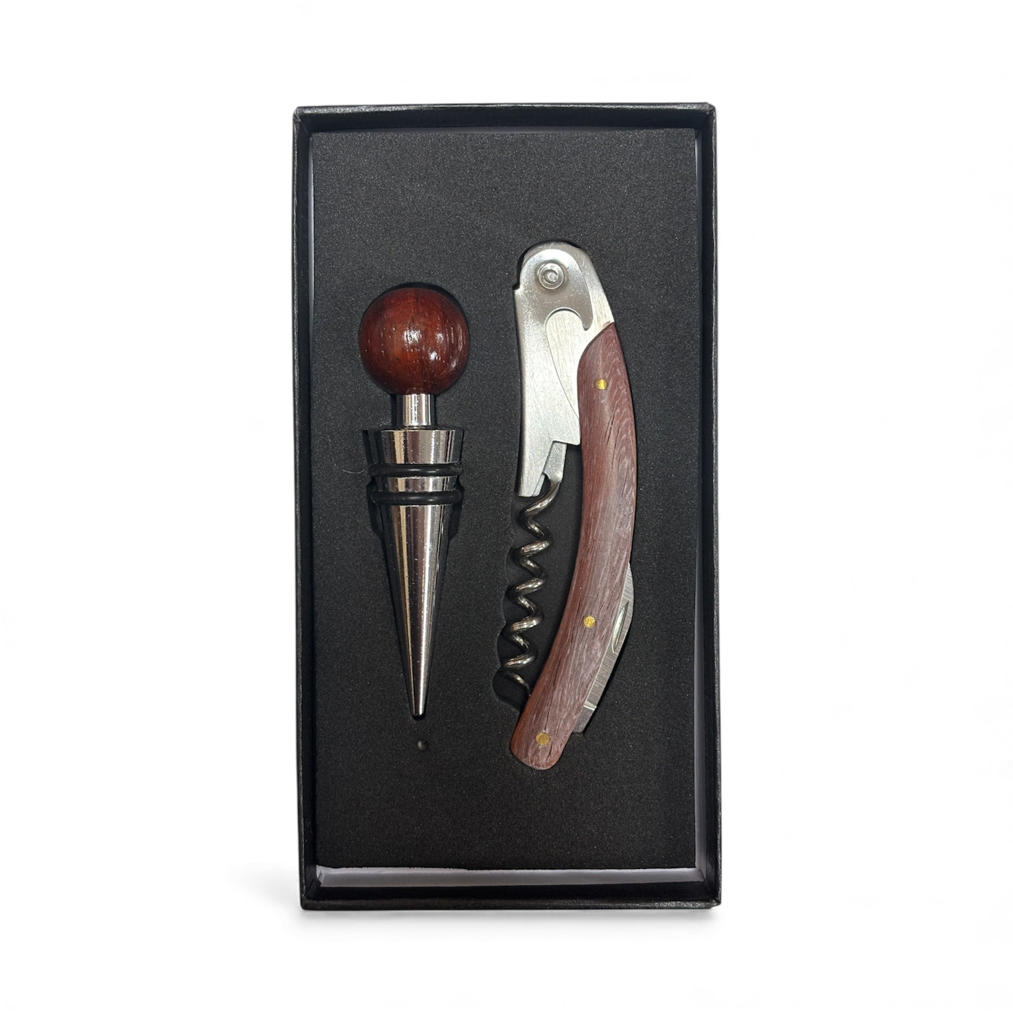 Комплект аксесоари за вино – тирбушон и тапоизолатор