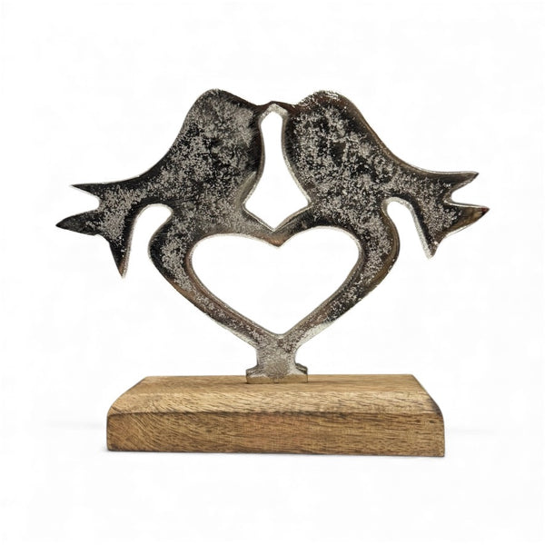 Декоративна фигура – Две птички върху сърце
